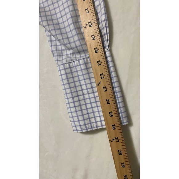 Brooks Brothers Men's 346 Dress Shirt Checkered Long Sleeve Size 14 1/2-32 Stain - Picture 5 of 11